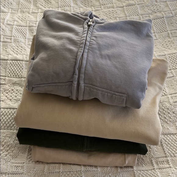 Brandy Melville Other - Brandy Melville Bundle of FOUR! Hoodie, Sweatshirt, Bomber Jacket, Brielle Jeans